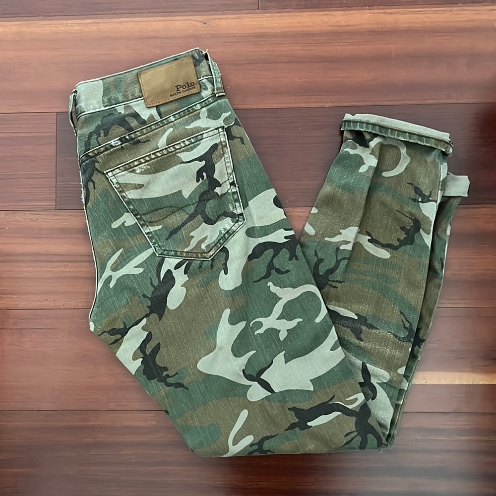 POLO RALPH LAUREN CAMO DENIM SIZE 26